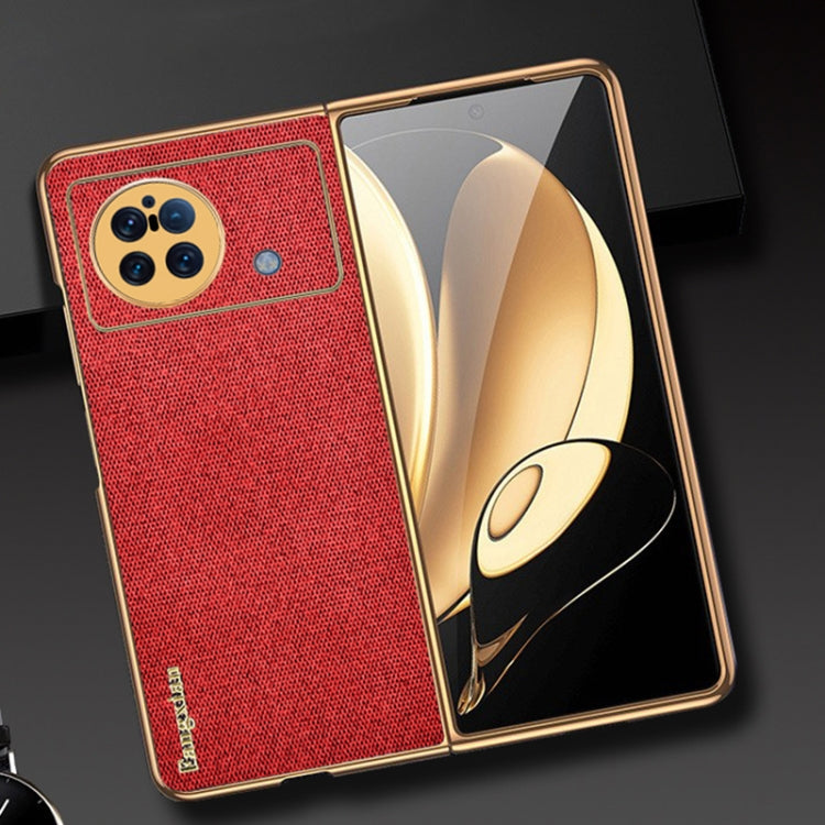 For vivo X Fold Sea Sand Cloth Texture PC+ TPU Protective Case