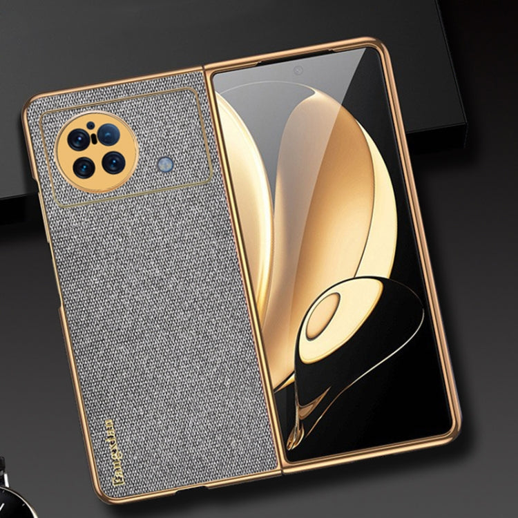 For vivo X Fold Sea Sand Cloth Texture PC+ TPU Protective Case