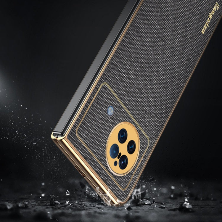 For vivo X Fold Sea Sand Cloth Texture PC+ TPU Protective Case