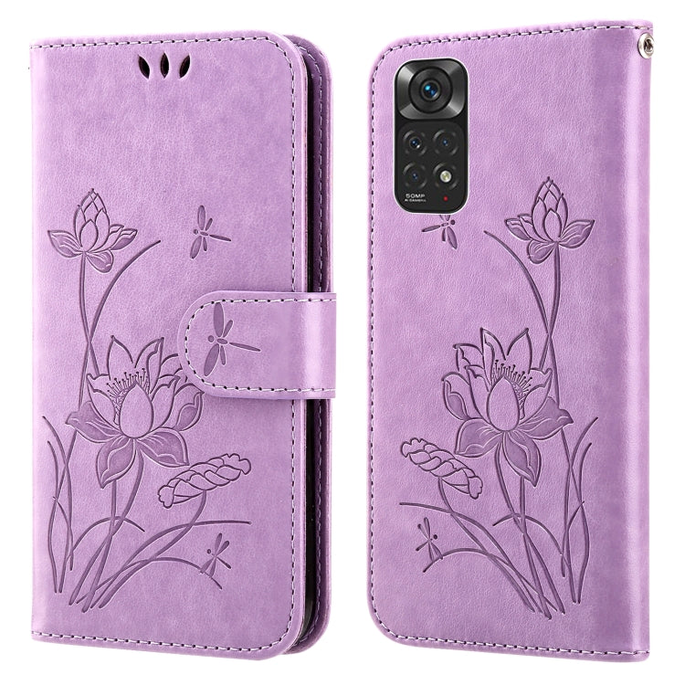 For Xiaomi Redmi Note 11 Pro 4G / 5G Lotus Embossed Flip Leather Phone Case