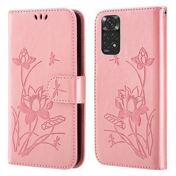 For Xiaomi Redmi Note 11 Pro 4G / 5G Lotus Embossed Flip Leather Phone Case