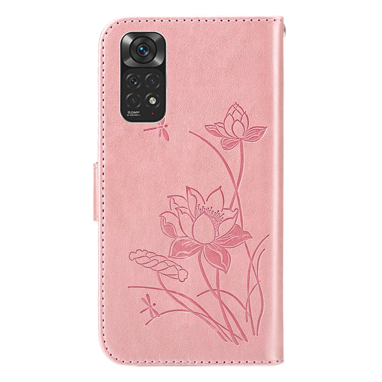 For Xiaomi Redmi Note 11 Pro 4G / 5G Lotus Embossed Flip Leather Phone Case