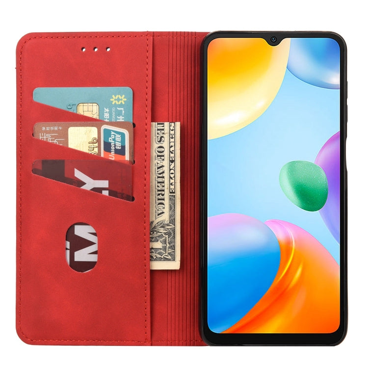 For Xiaomi Redmi 10C Skin Feel Splicing Leather Phone Case