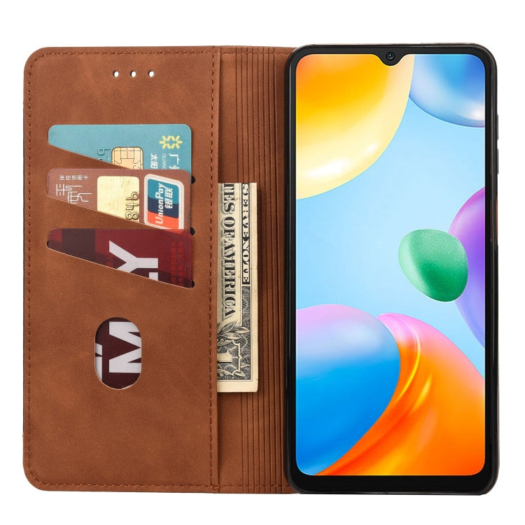 For Xiaomi Redmi 10C Skin Feel Splicing Leather Phone Case