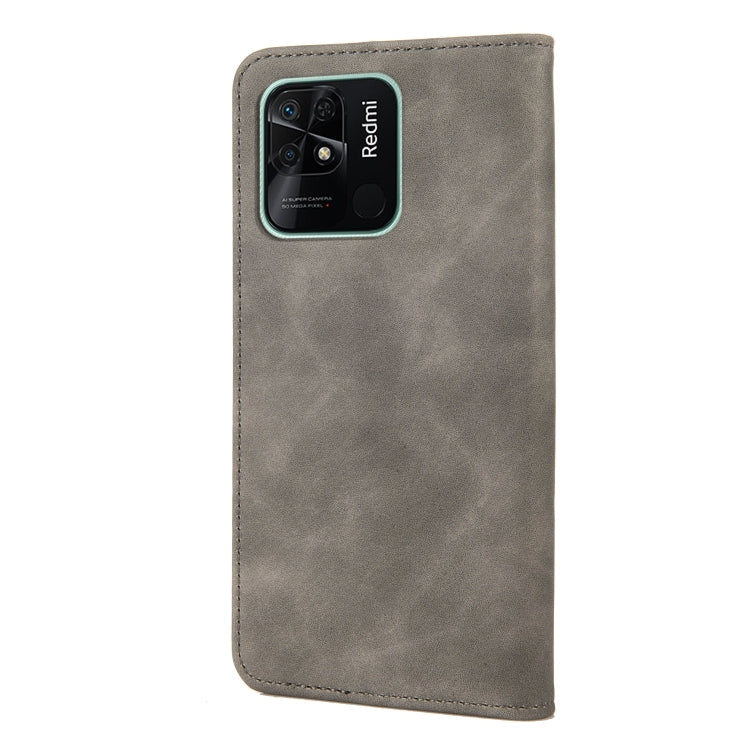 For Xiaomi Redmi 10C Skin Feel Splicing Leather Phone Case