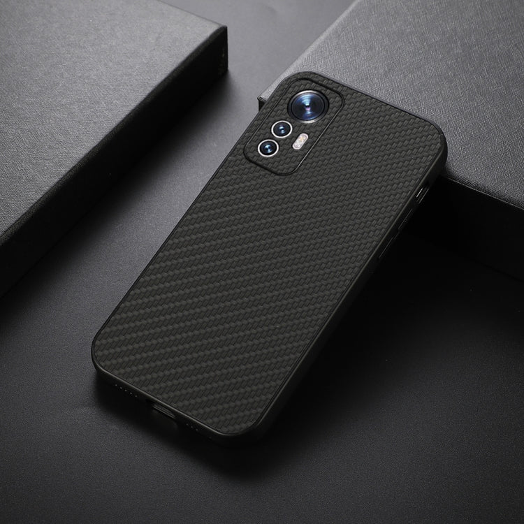 For Xiaomi Mi 12 Lite Accurate Hole Carbon Fiber Texture Shockproof Case