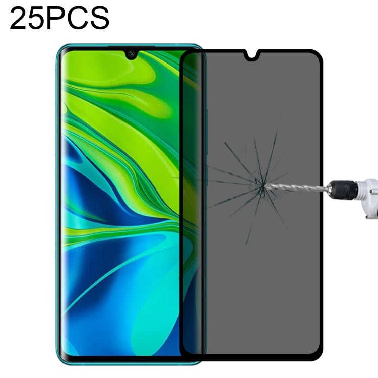 25 PCS Full Cover Anti-peeping Tempered Glass Film For Xiaomi Redmi Note 10 Pro