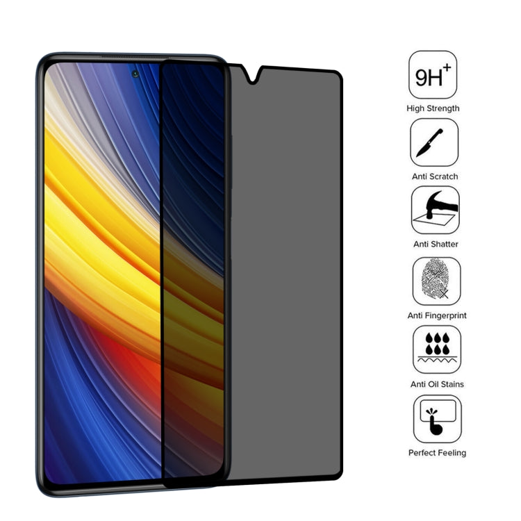 25 PCS Full Cover Anti-peeping Tempered Glass Film For Xiaomi Poco X3 Pro