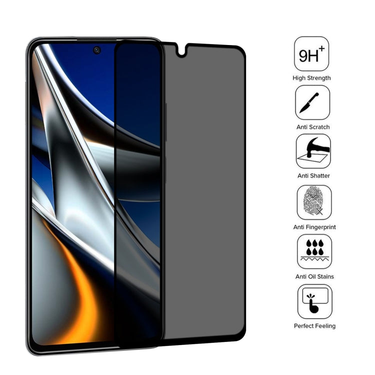25 PCS Full Cover Anti-peeping Tempered Glass Film For Xiaomi Poco X4 Pro 5G
