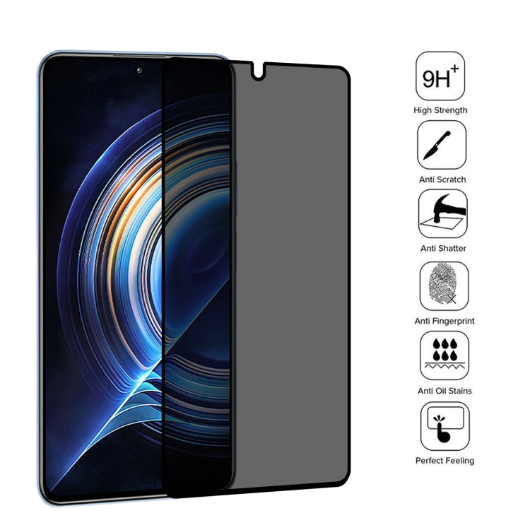 25 PCS Full Cover Anti-peeping Tempered Glass Film For Xiaomi Redmi K50/K50 Pro/K50 Gaming/Redmi K60/K60 Ultra