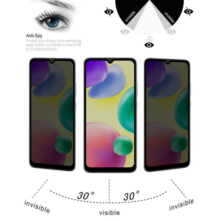 25 PCS Full Cover Anti-peeping Tempered Glass Film For Xiaomi Redmi 10A