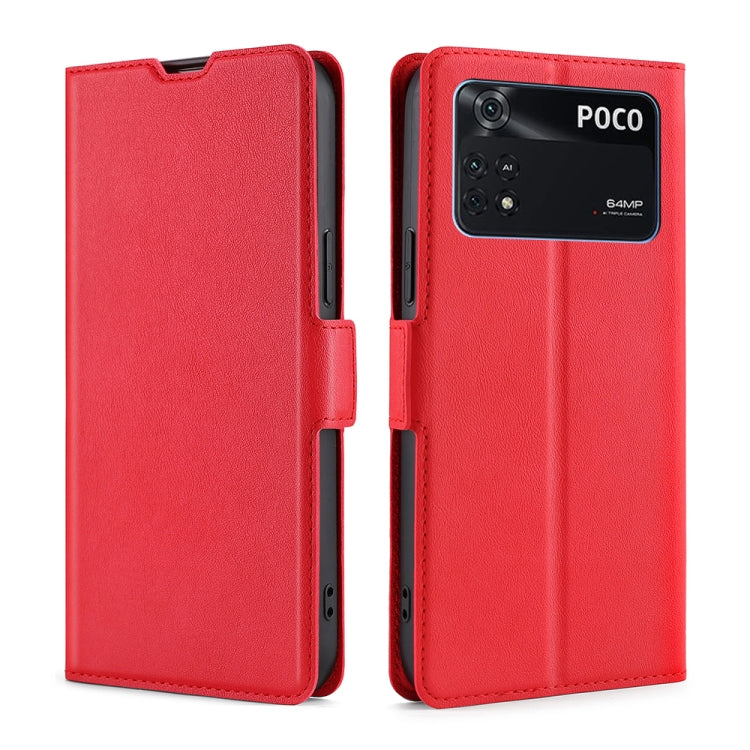 For Xiaomi Poco M4 Pro Ultra-thin Voltage Side Buckle Flip Leather Case