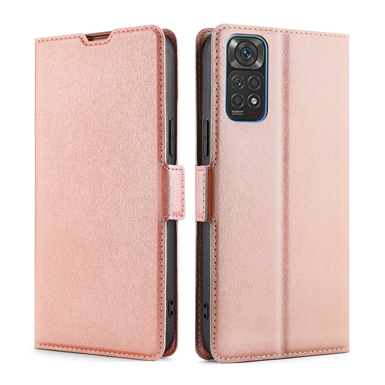 For Xiaomi Redmi Note 11 Global / Note 11S Ultra-thin Voltage Side Buckle Flip Leather Case
