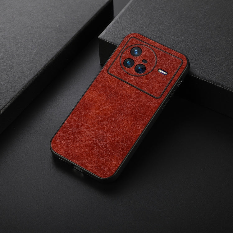 For vivo X80 Crazy Horse Texture PU Leather Phone Case