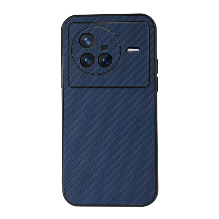 For vivo X80 Carbon Fiber Texture PU Phone Case