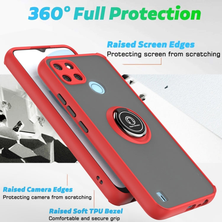 For OPPO Realme C21Y Q Shadow 1 Series TPU + PC Ring Holder Phone Case