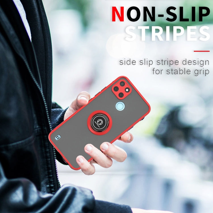 For OPPO Realme C21Y Q Shadow 1 Series TPU + PC Ring Holder Phone Case