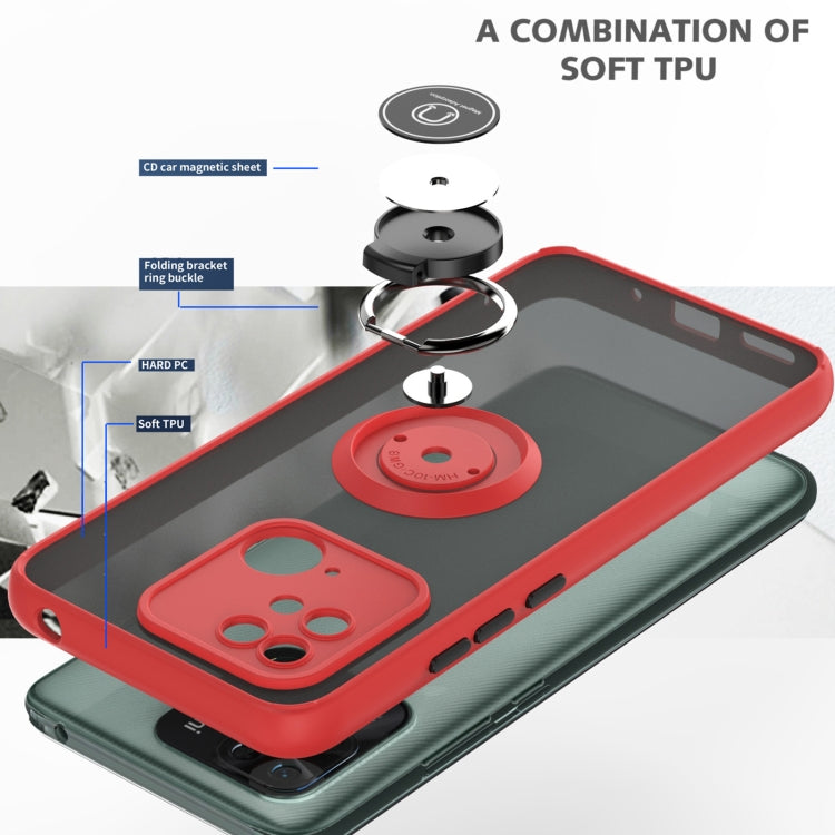For Xiaomi Redmi 10C Q Shadow 1 Series TPU + PC Ring Holder Phone Case