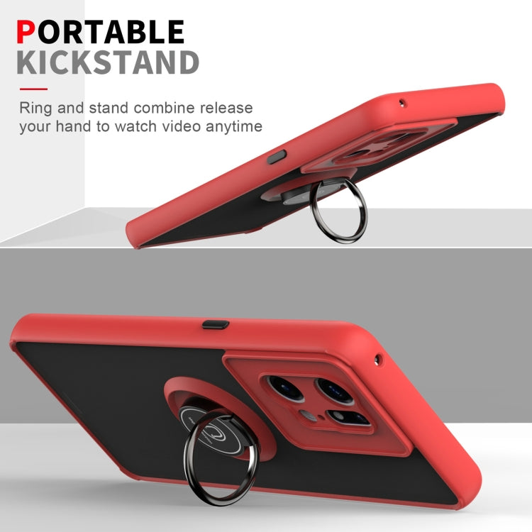 For OPPO Find X5 Pro Q Shadow 1 Series TPU + PC Ring Holder Phone Case