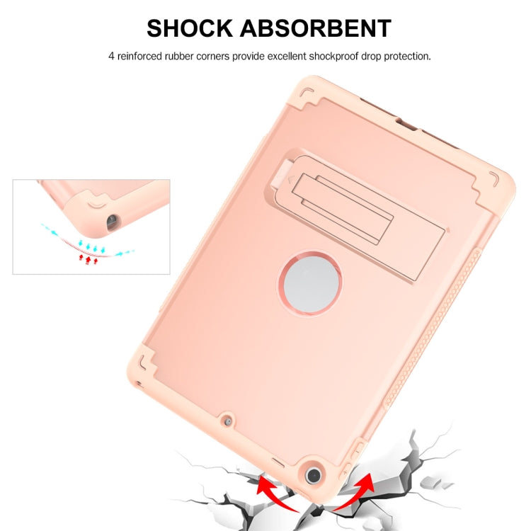 For iPad 10.2 2020 / 2019 PC+Silicone Holder Tablet Case