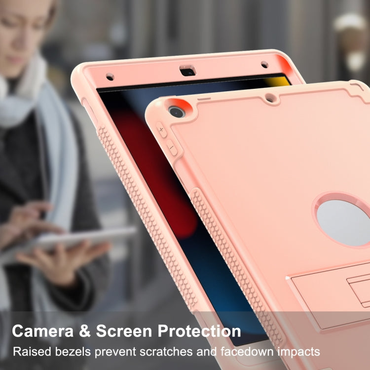 For iPad 10.2 2020 / 2019 PC+Silicone Holder Tablet Case