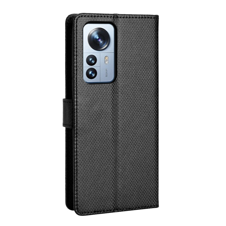 For Xiaomi 12 Pro Diamond Texture Leather Phone Case