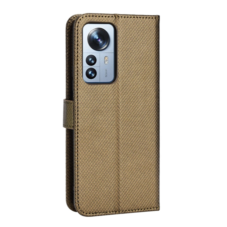 For Xiaomi 12 Pro Diamond Texture Leather Phone Case