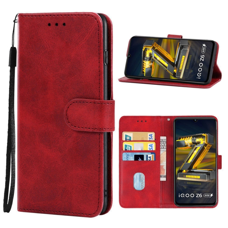 For vivo iQOO Z6 44W Leather Phone Case