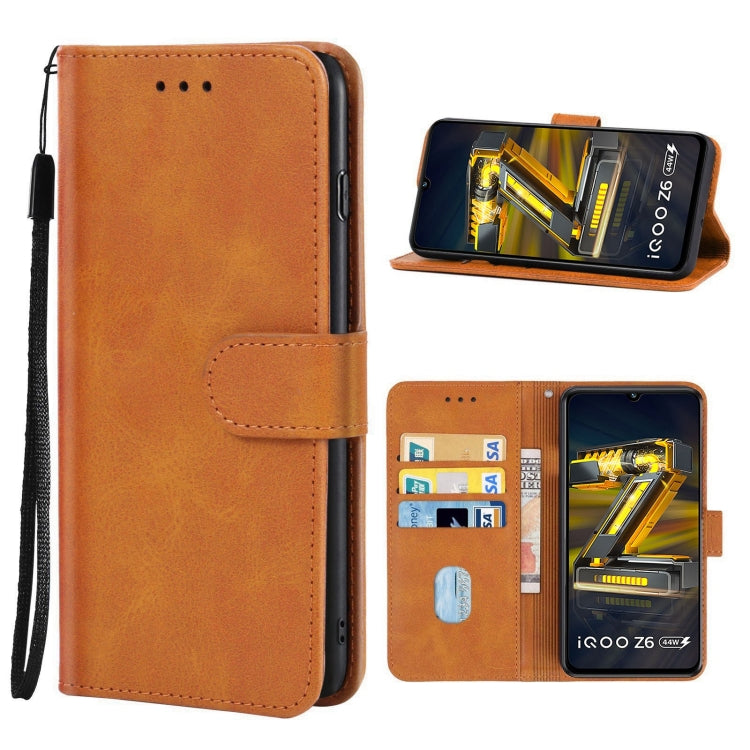 For vivo iQOO Z6 44W Leather Phone Case