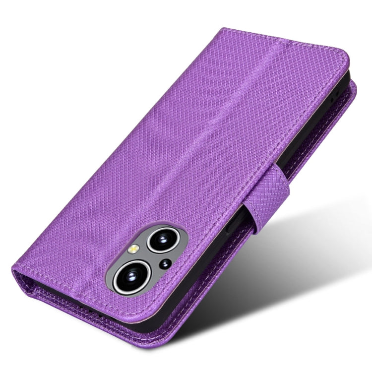 For OPPO Reno7 Z 5G / A96 5G Diamond Texture Leather Phone Case