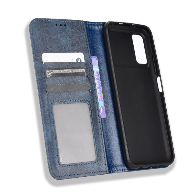 For Xiaomi Poco M4 Pro 4G Fine Hole Magnetic Buckle Retro Texture Leather Phone Case