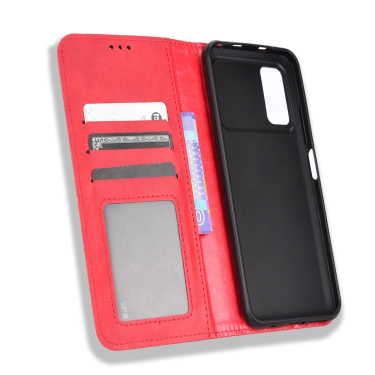 For Xiaomi Poco X4 Pro 5G Fine Hole Magnetic Buckle Retro Texture Leather Phone Case