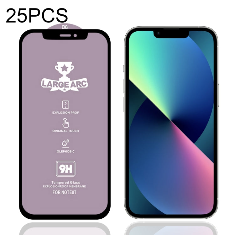 For iPhone 13 mini 25pcs 9H HD Alumina Tempered Glass Film