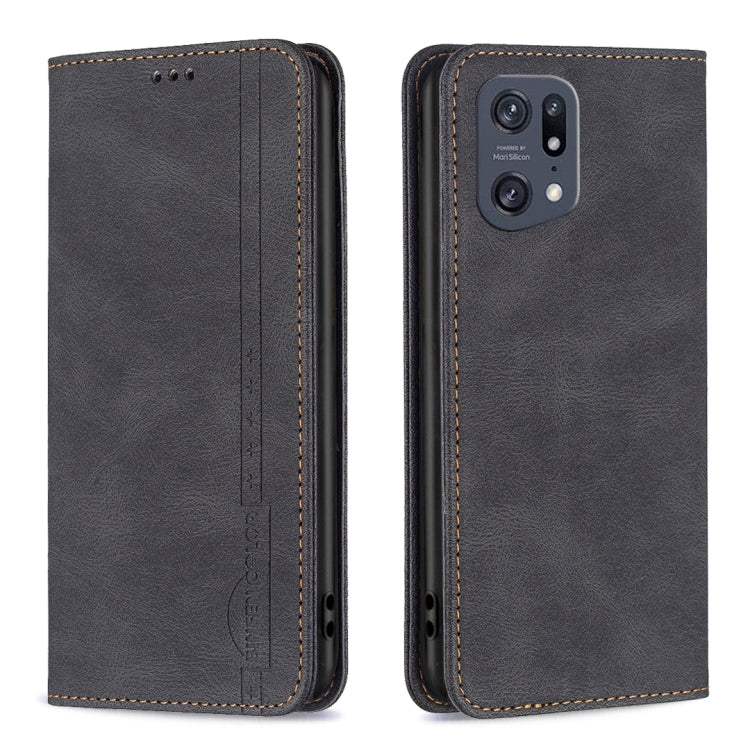 For OPPO Find X5 Pro Magnetic RFID Blocking Anti-Theft Leather Phone Case