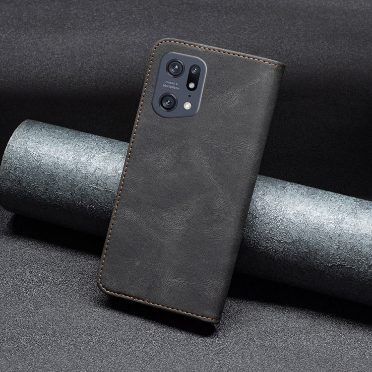 For OPPO Find X5 Pro Magnetic RFID Blocking Anti-Theft Leather Phone Case