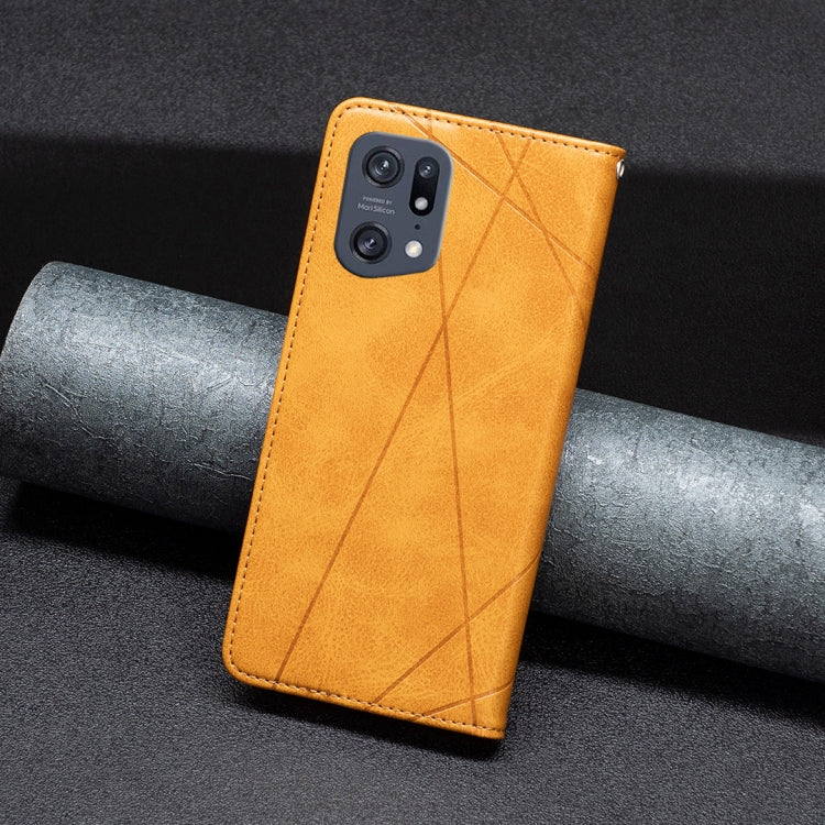 For OPPO Find X5 Pro Prismatic Invisible Magnetic Leather Phone Case