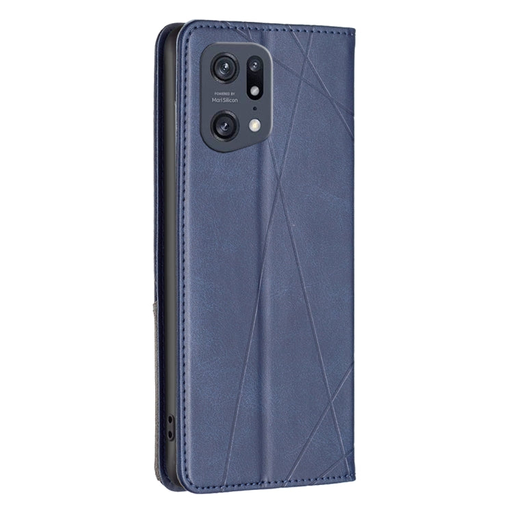 For OPPO Find X5 Pro Prismatic Invisible Magnetic Leather Phone Case