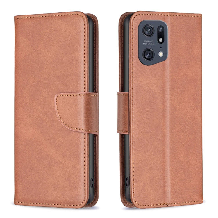 For OPPO Find X5 Pro Lambskin Texture Leather Phone Case