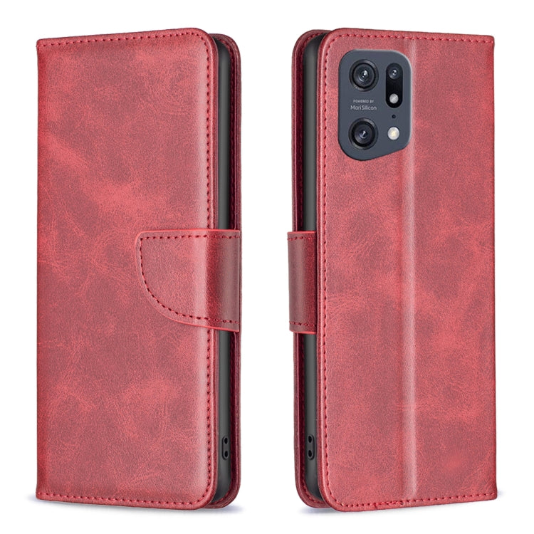 For OPPO Find X5 Pro Lambskin Texture Leather Phone Case