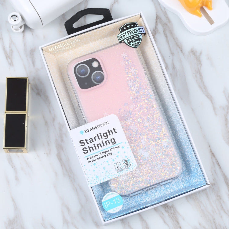 For iPhone 13 DFANS DESIGN Snowflake Starlight Shining Phone Case