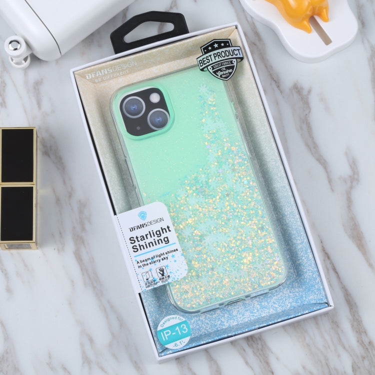 For iPhone 13 DFANS DESIGN Snowflake Starlight Shining Phone Case