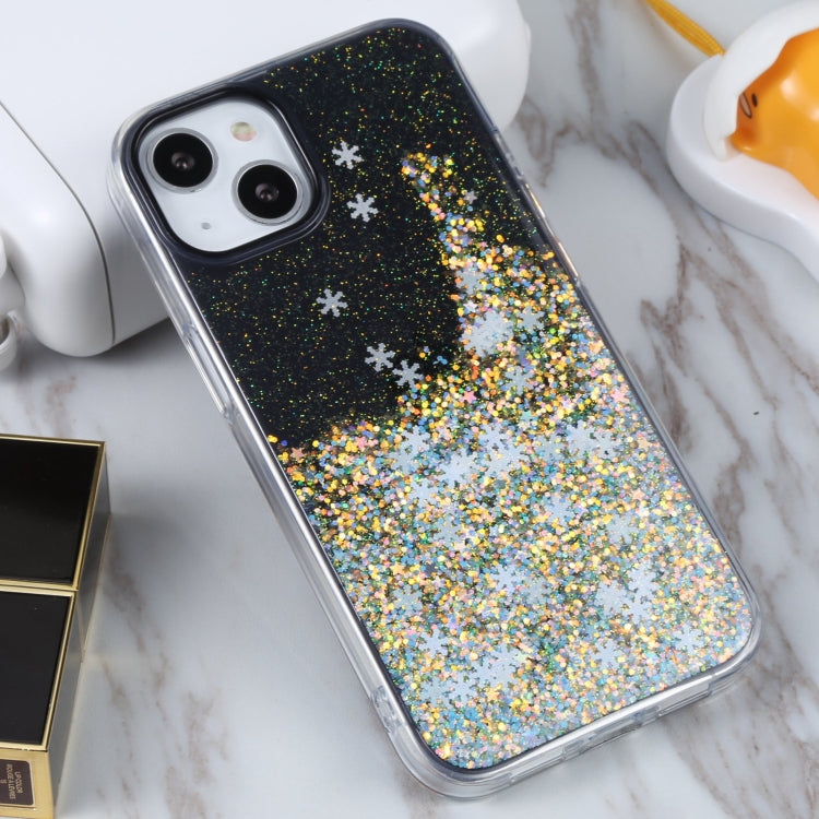 For iPhone 13 DFANS DESIGN Snowflake Starlight Shining Phone Case