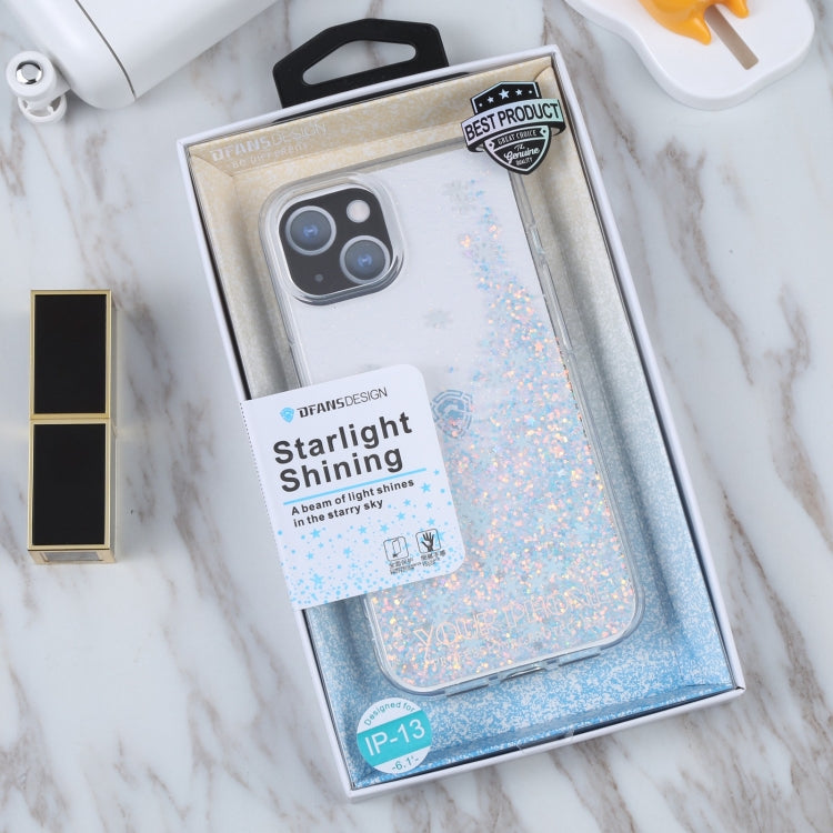 For iPhone 13 DFANS DESIGN Snowflake Starlight Shining Phone Case