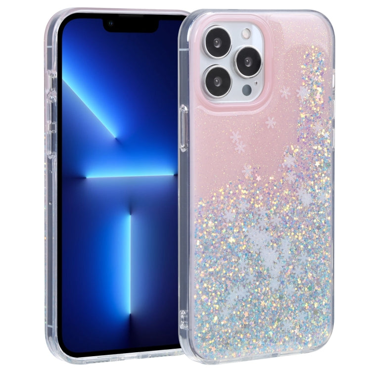 For iPhone 13 Pro DFANS DESIGN Snowflake Starlight Shining Phone Case