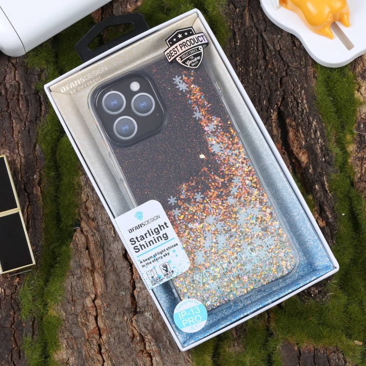 For iPhone 13 Pro DFANS DESIGN Snowflake Starlight Shining Phone Case