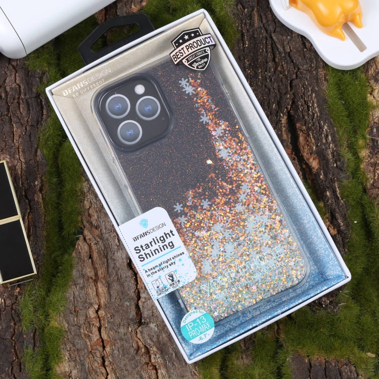 For iPhone 13 Pro Max DFANS DESIGN Snowflake Starlight Shining Phone Case