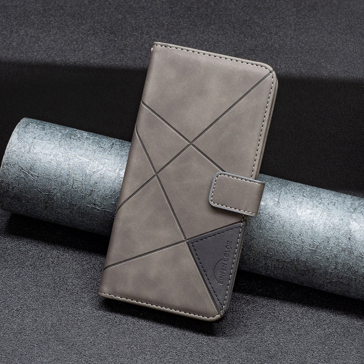 For OPPO Find X5 Pro BF05 Magnetic Buckle Rhombus Texture Leather Phone Case