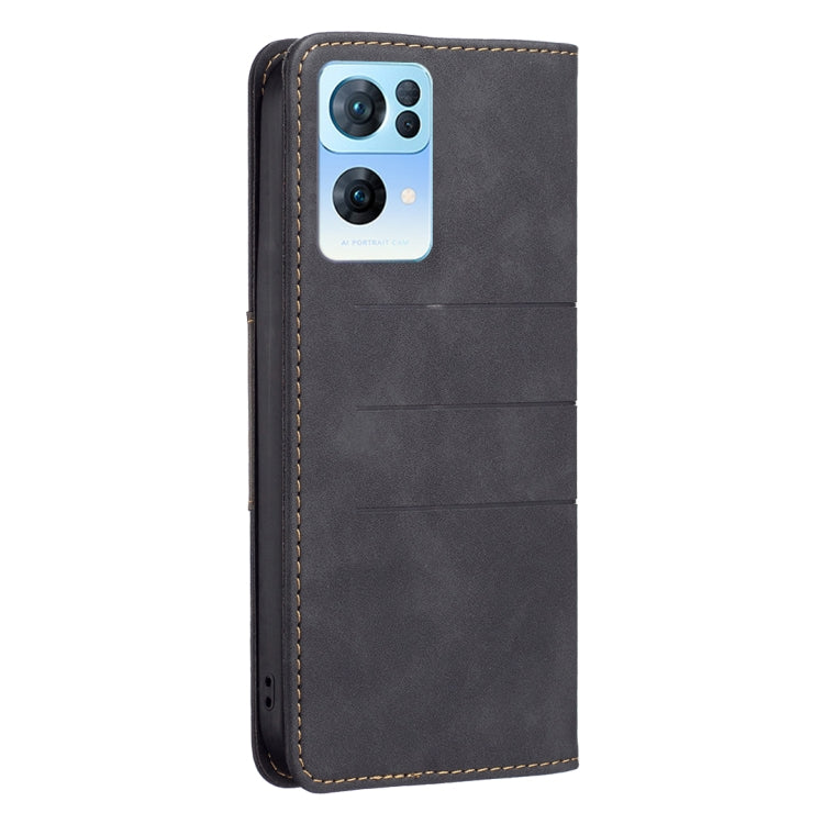 For OPPO Reno7 5G Global Magnetic Splicing Leather Phone Case