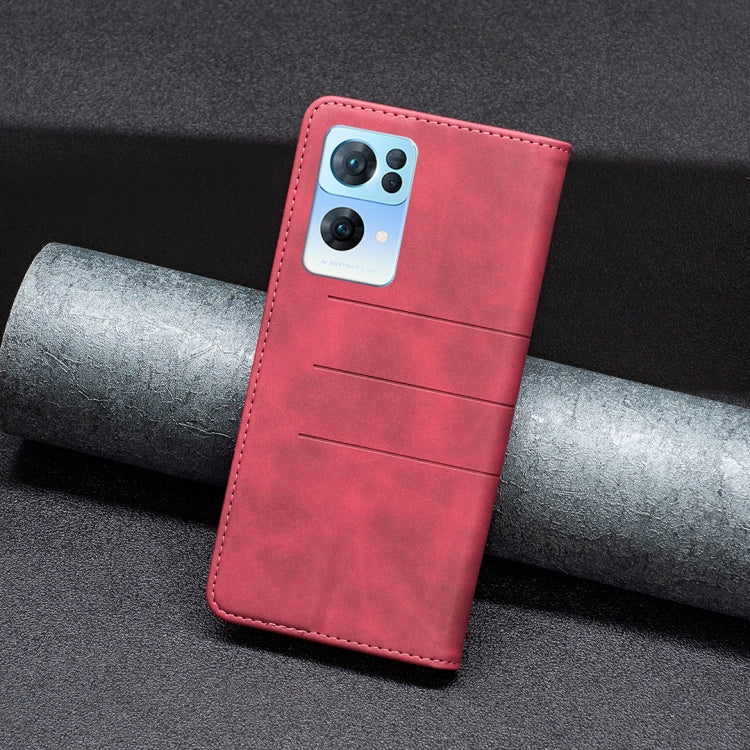 For OPPO Reno7 5G Global Magnetic Splicing Leather Phone Case