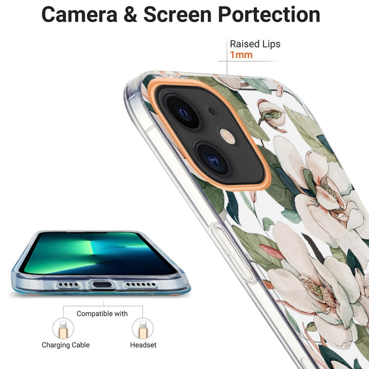 For iPhone 11 Ring IMD Flowers TPU Phone Case